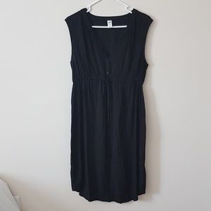 Old Navy Black Midi Length Maternity Dress